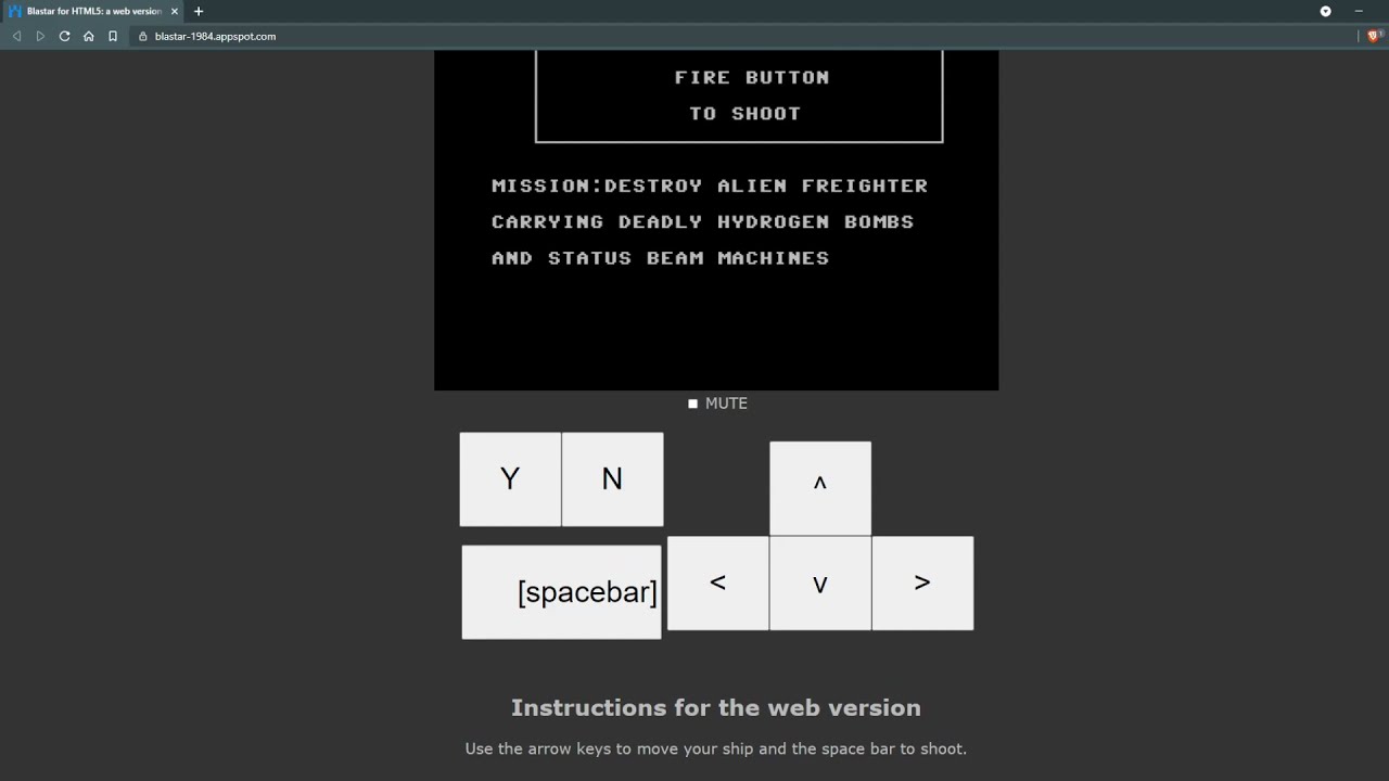 Blastar for HTML5 web version