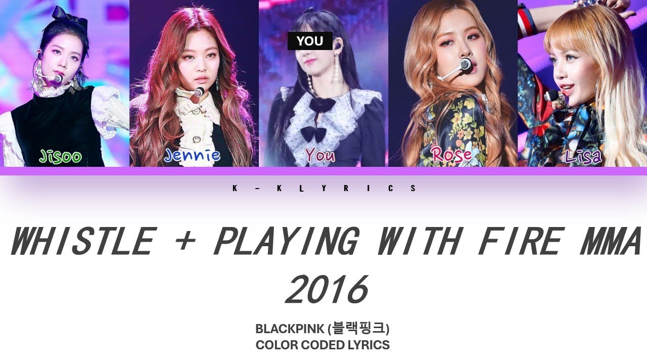 BLACKPINK (블랙핑크) SBS 2016 Gayodaejun 'WHISTLE+PWF' You As Member |5 Members| [Karaoke]