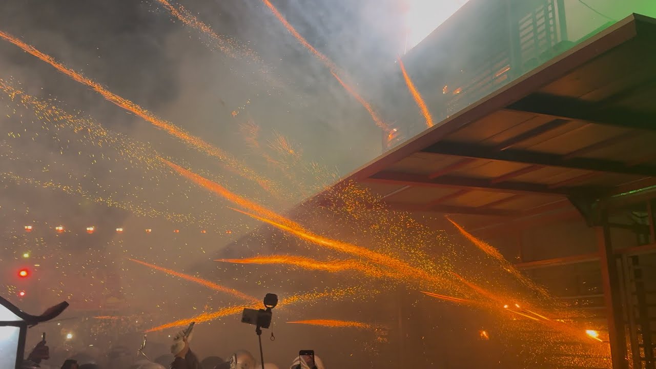 🇹🇼台湾 爆竹祭り 最前列②🧨2026