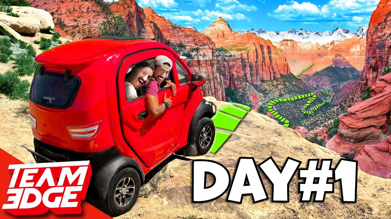 Wilderness Survival in a Tiny Car 🚗 - Day 1