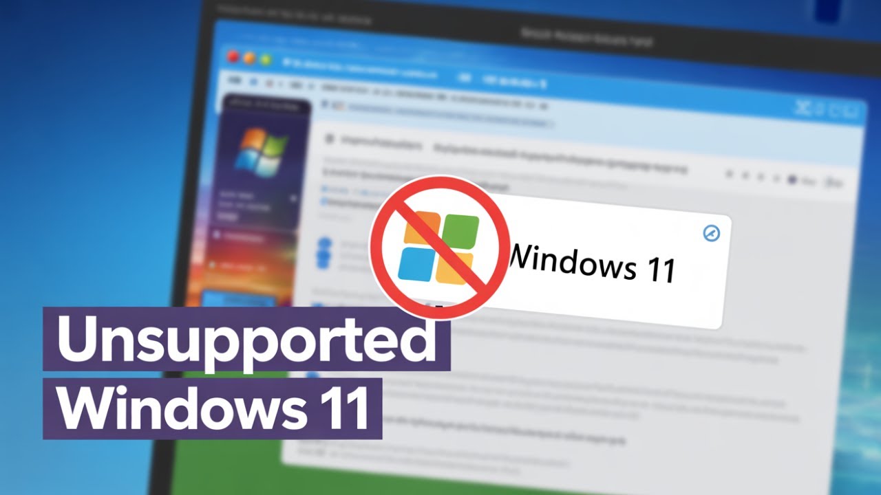 Bypass Windows 11 on Unsupported!