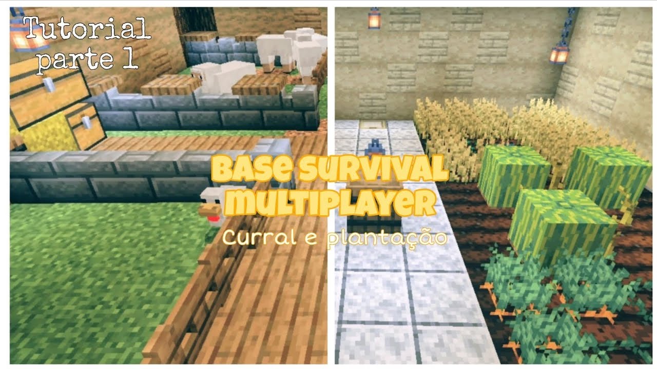Fiz uma base survival para 4 jogadores ou mais |Tutorial Minecraft|
