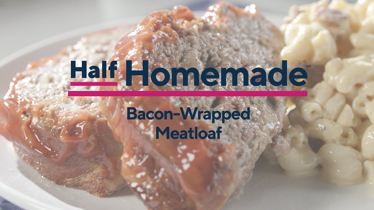 Bacon-Wrapped Meatloaf Recipe | Half Homemade