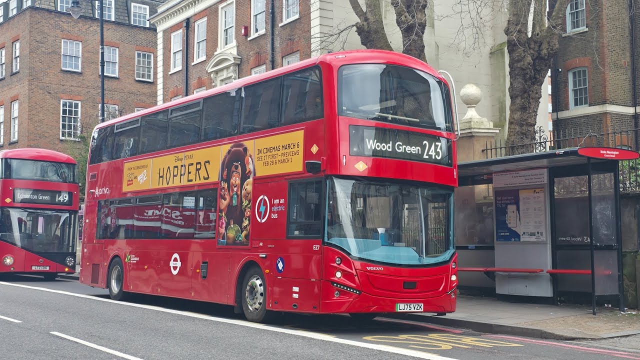 *First time/New* Arriva London EZ7 LJ75VZK route 243