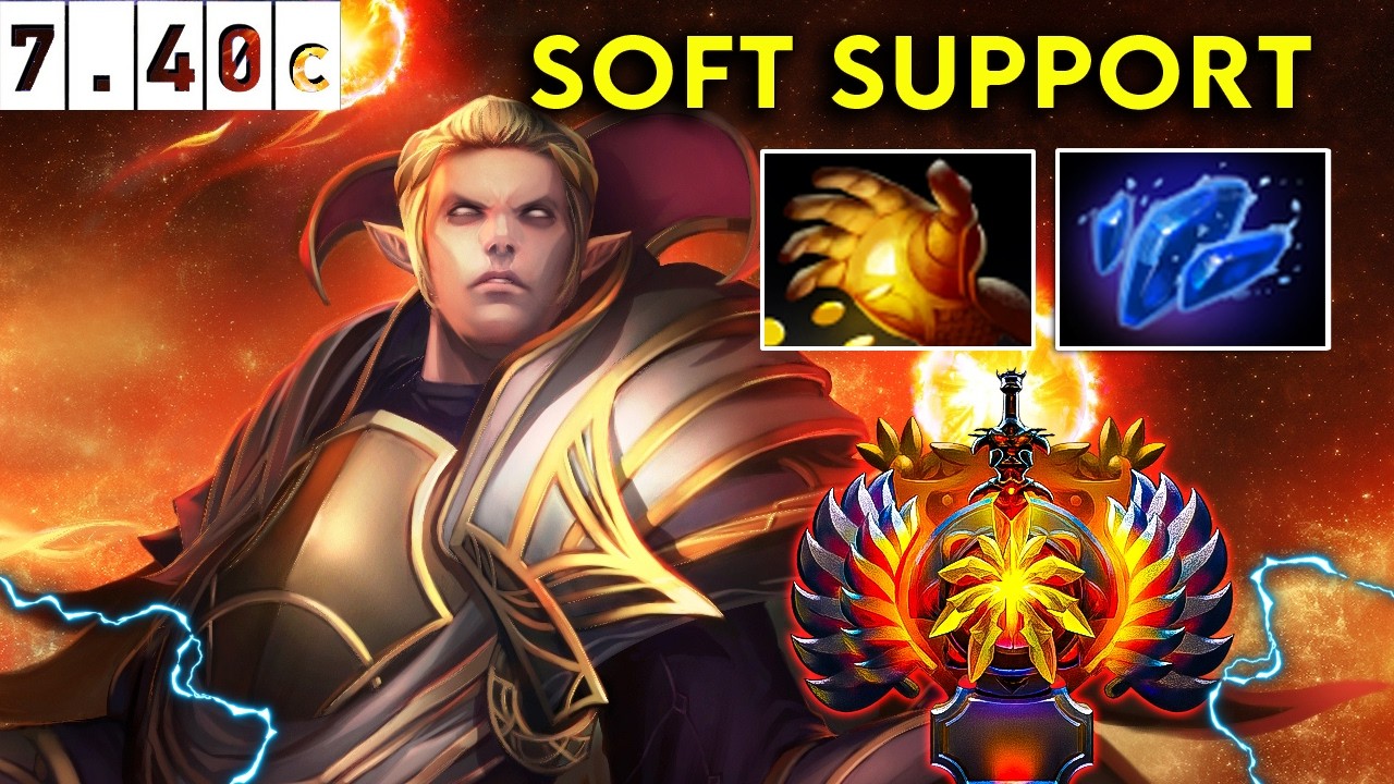 Invoker Immortal Soft Support - Dota 2 Patch 7.40c Pro Pub Gameplay