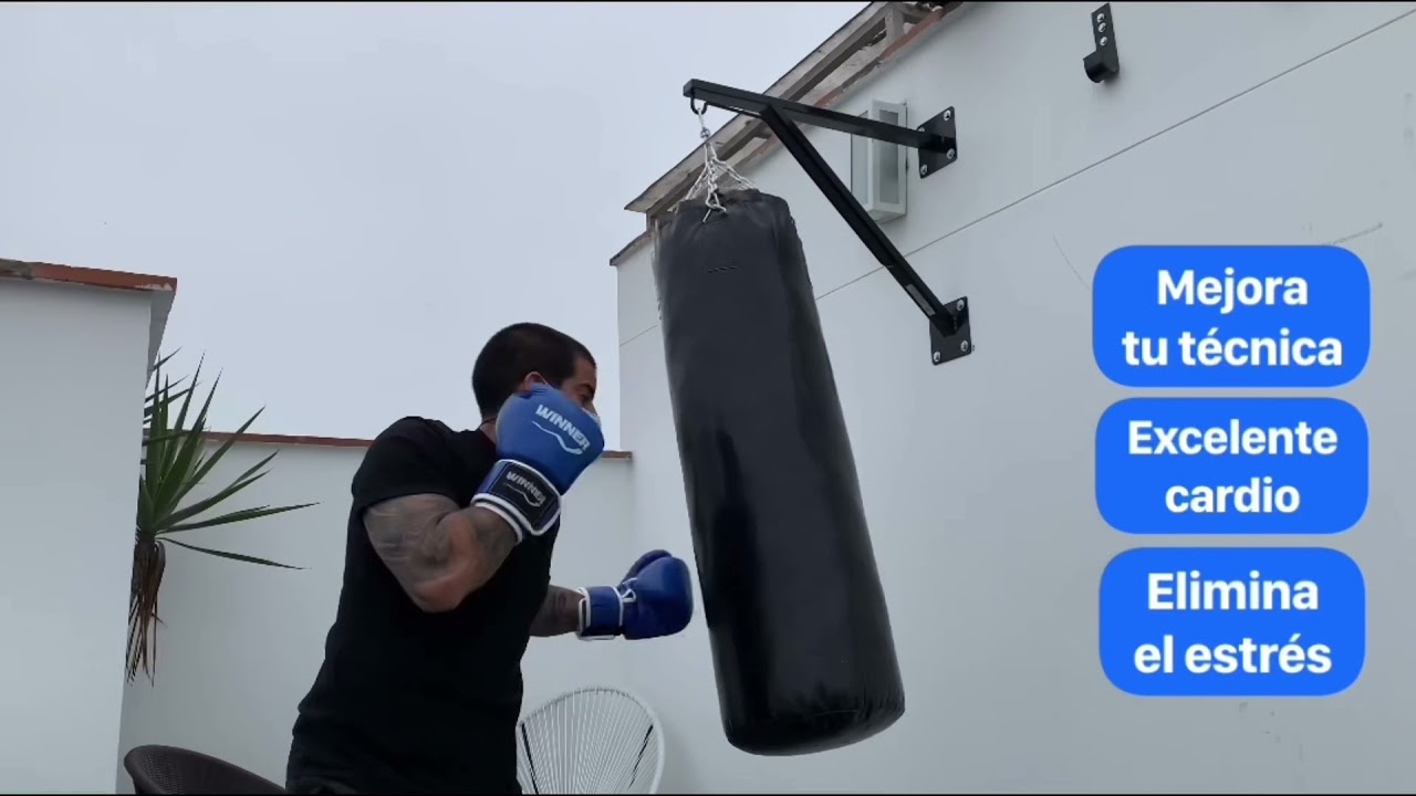 SACO DE BOXEO CON SOPORTE DE RIEL - MATERIALES A1