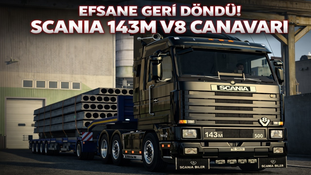 Scania 143M V8  -  Beton Blok Sevkiyatı (Ağır Nakliye)