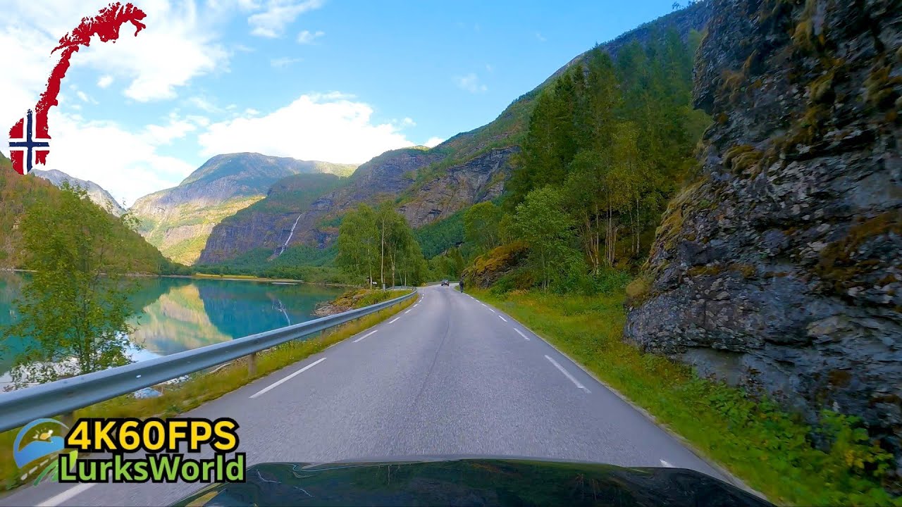 Driving in Norway - Skjolden to Nedre Oscarshaug Viewpoint - sognefjelle - 4K60