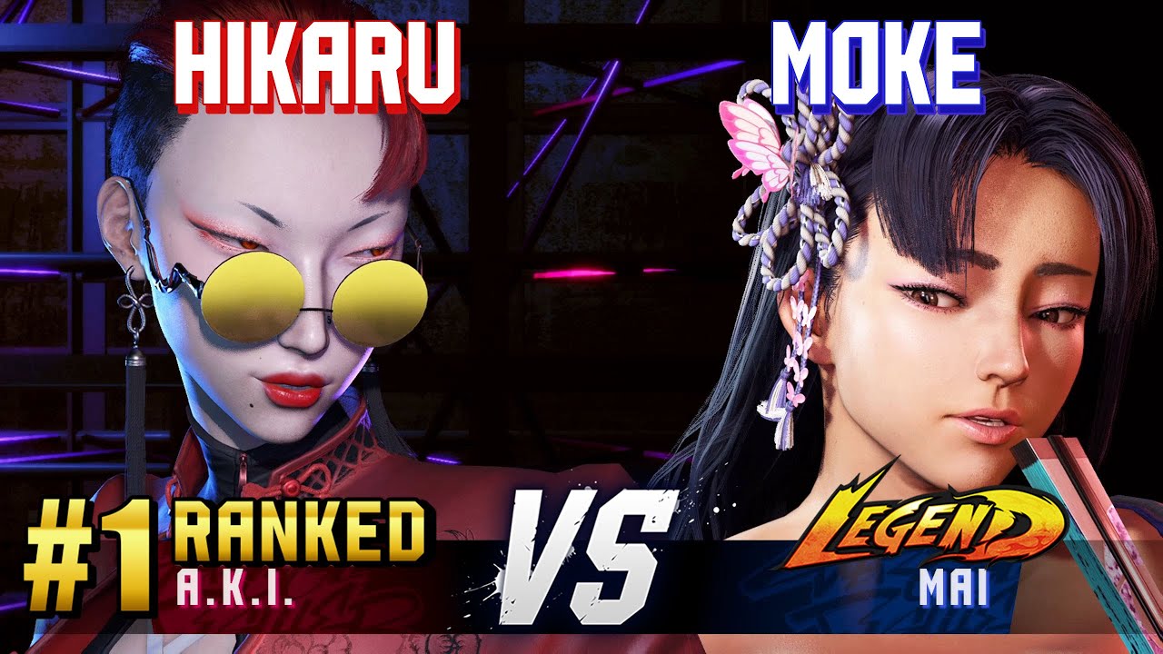 SF6 ▰ HIKARU (#1 Ranked A.K.I.) vs MOKE (Mai) ▰ High Level Gameplay