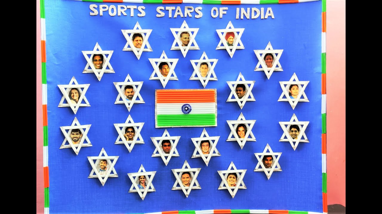 How to make Collage/Chart of SPORTS STARS OF INDIA  for School  Project/Activity/Competition