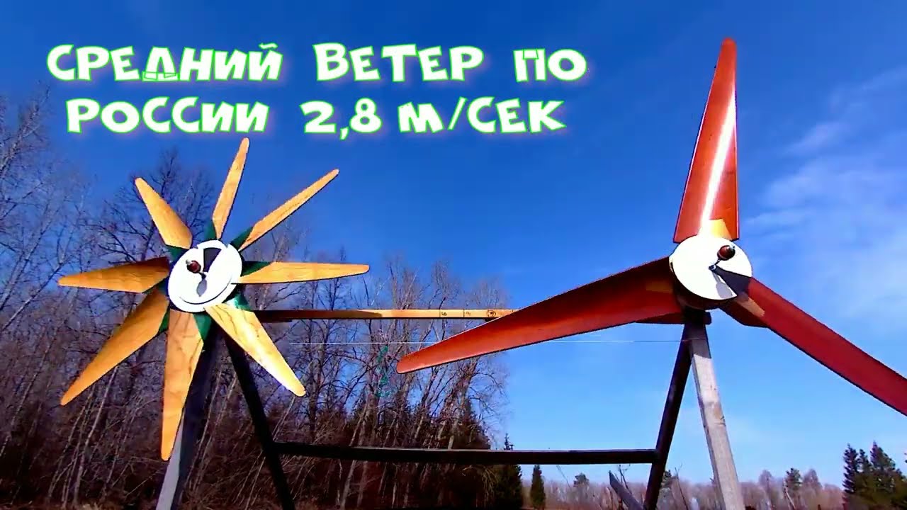 СТОИТ  ЛИ  УСТАНАВЛИВАТЬ  ТРЁХЛОПАСТНОЙ  ВИНТ  НА  БЫТОВОЙ  ВЕТРЯК  В  СЛАБОВЕТРЯННОМ  РЕГИОНЕ ?