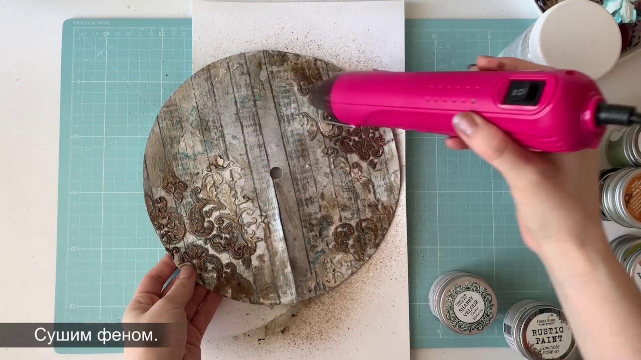 Часы микс-медиа от Чупровой Дарьи. Мастер класс