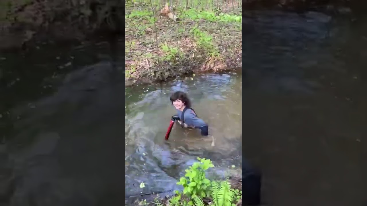 Mini four wheeler going deep