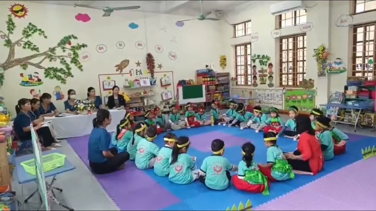 Trò chơi : Vòng tròn tiết tấu lớp 5TuổiA Mn Đông Các 