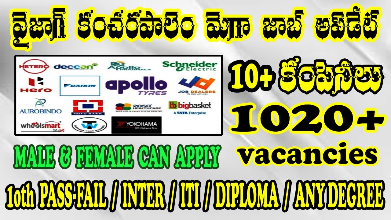 VIZAG ఎంప్లాయిమెంట్ ఆఫీస్ లో FRESHERS కి నోటిఫికేషన్ | VIZAG JOBS | 1150+ VACANCIES | CV Job Portal