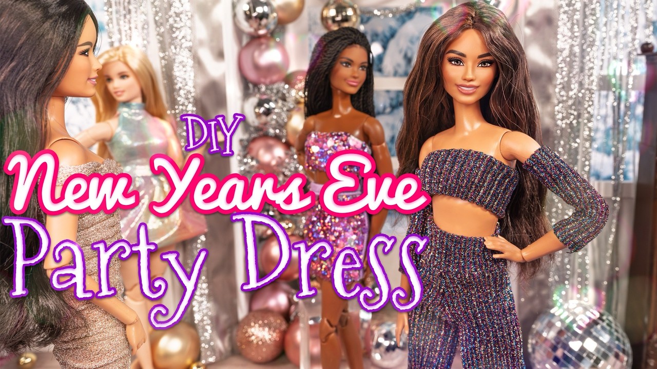 DIY New Year’s Eve Party Dress: How To Make Easy Barbie Doll Clothes