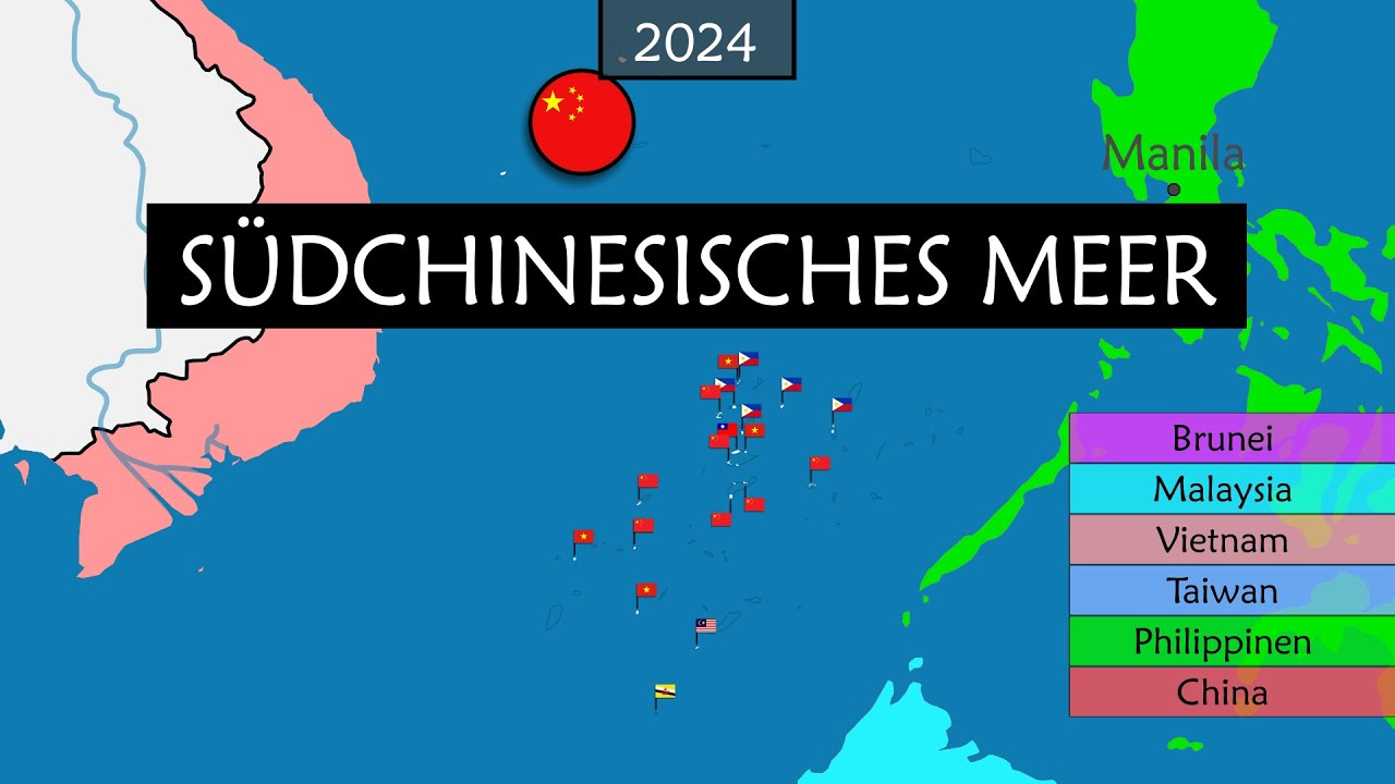 Der Konflikt im Südchinesischen Meer - Zusammenfassung auf einer Karte