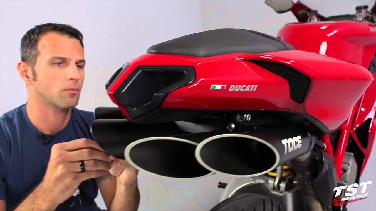 Как установить выхлопную систему Ducati 848 1098 1198 Toce Exhaust своими руками от TST Industries