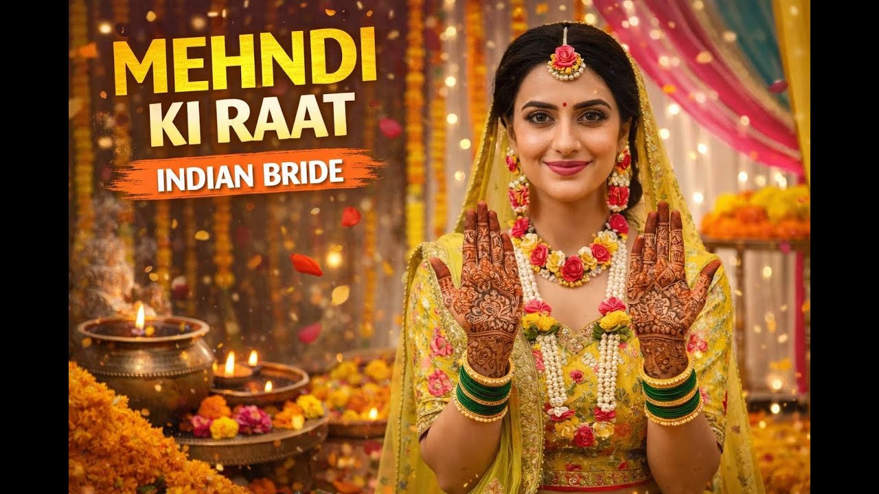 Mehndi Ki Raat Saji Re 💛 | Indian Wedding Mehndi Song