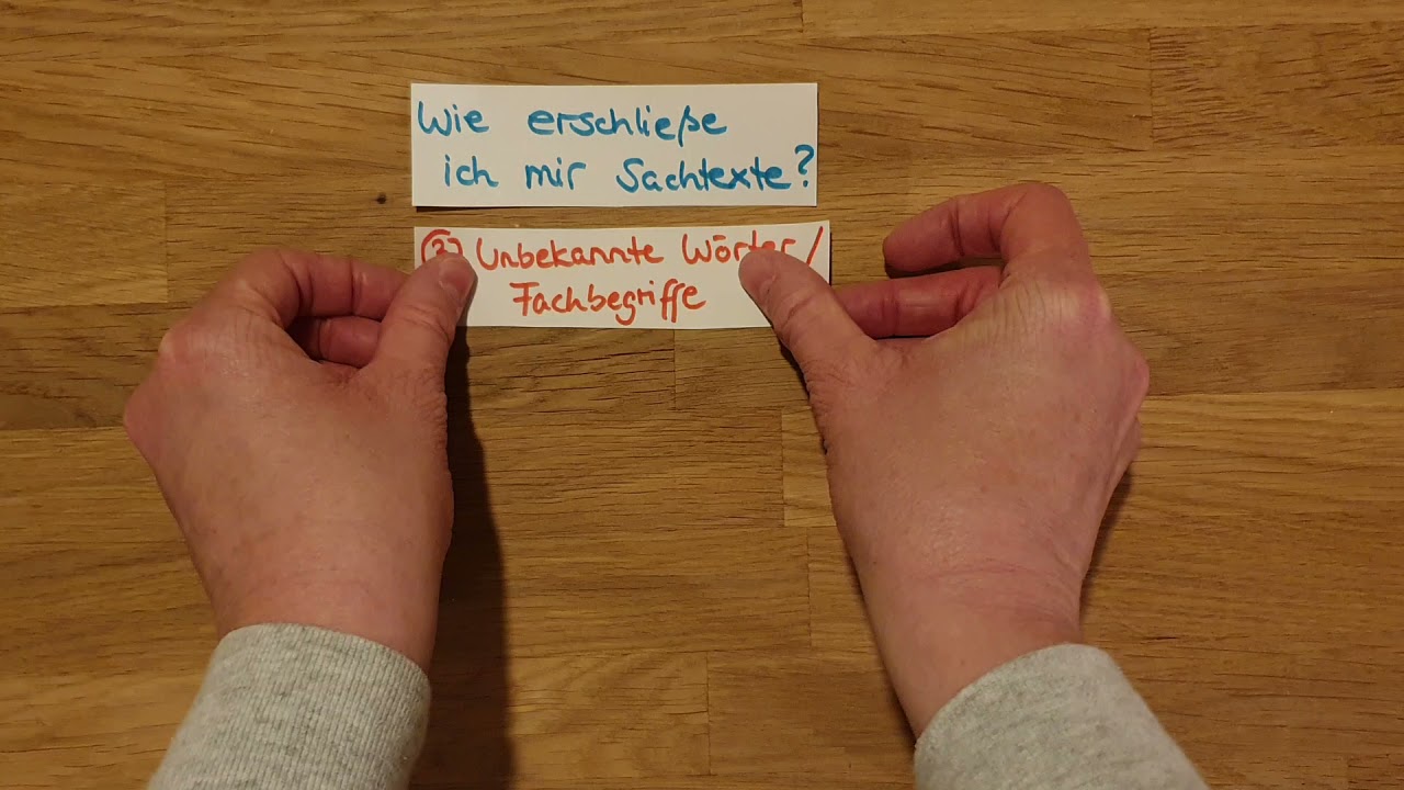 Wie erschließe ich Sachtexte?