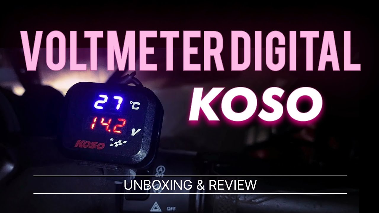CARA PASANG VOLTMETER DIGITAL KOSO 3in1 |  UNBOXING & REVIEW @ricoutdoor