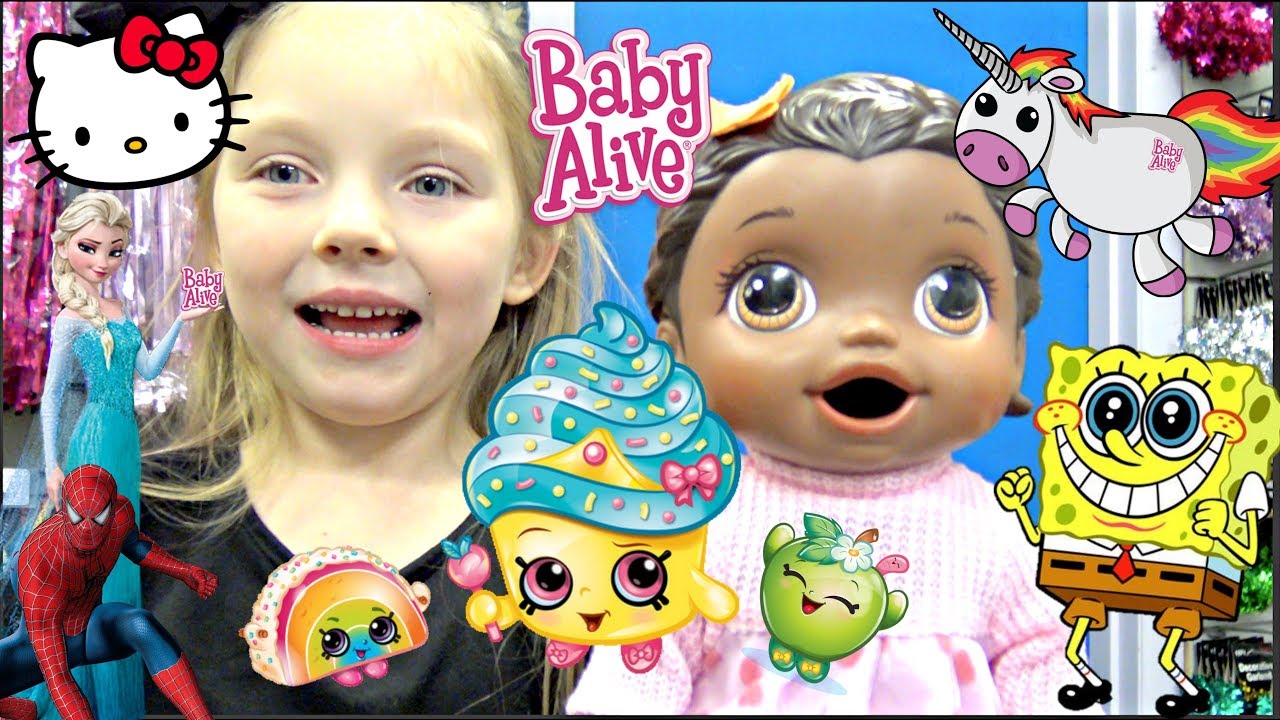 BABY ALIVE SHOPS for her BIRTHDAY DECORATIONS! The Lilly and Mommy Show. The TOYTASTIC Sisters