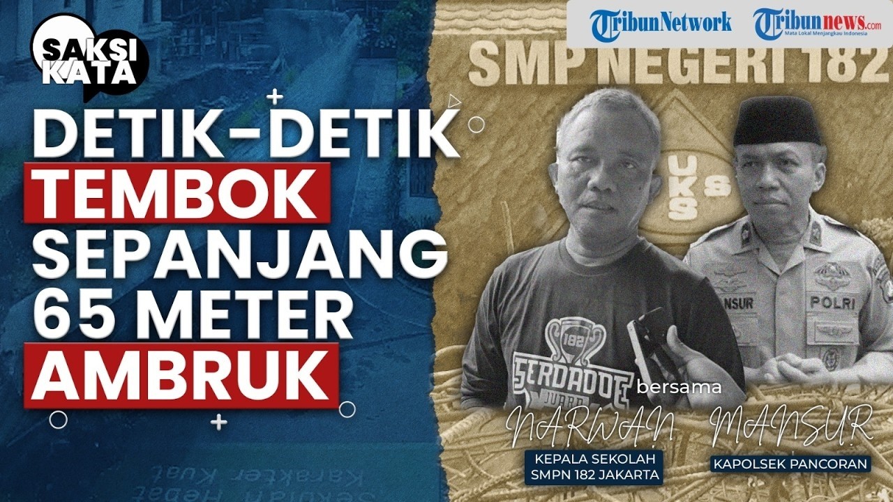 Tembok Roboh di SMPN 182 Jakarta, Sudah Diultimatum Sejak 2 Bulan Lalu