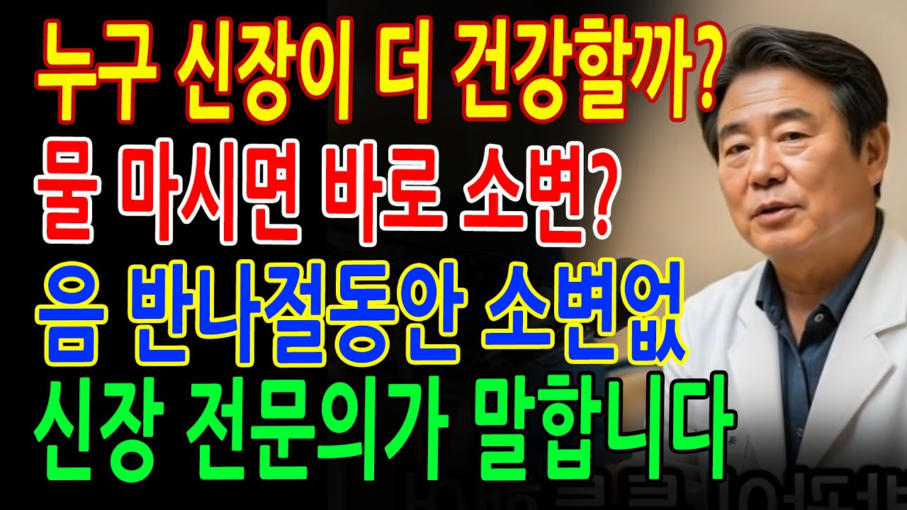 의사도 놀란 결과! 소변 시간으로 보는 신장 건강의 진실 _ 신장건강 _
