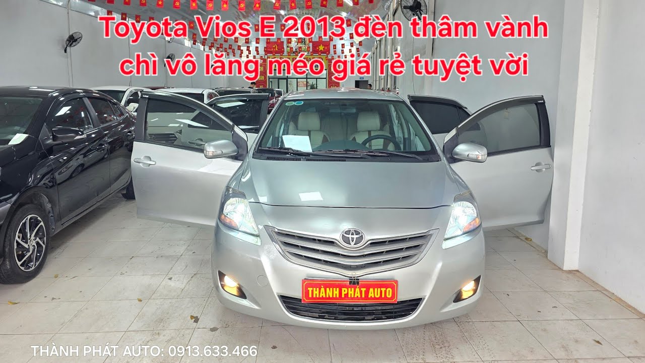 🇯🇵 ⚽️ Toyota Vios E 2013 tư nhân giá rẻ | Bản đèn thâm vành chì vô lăng méo máy làm ngon! 0913633466