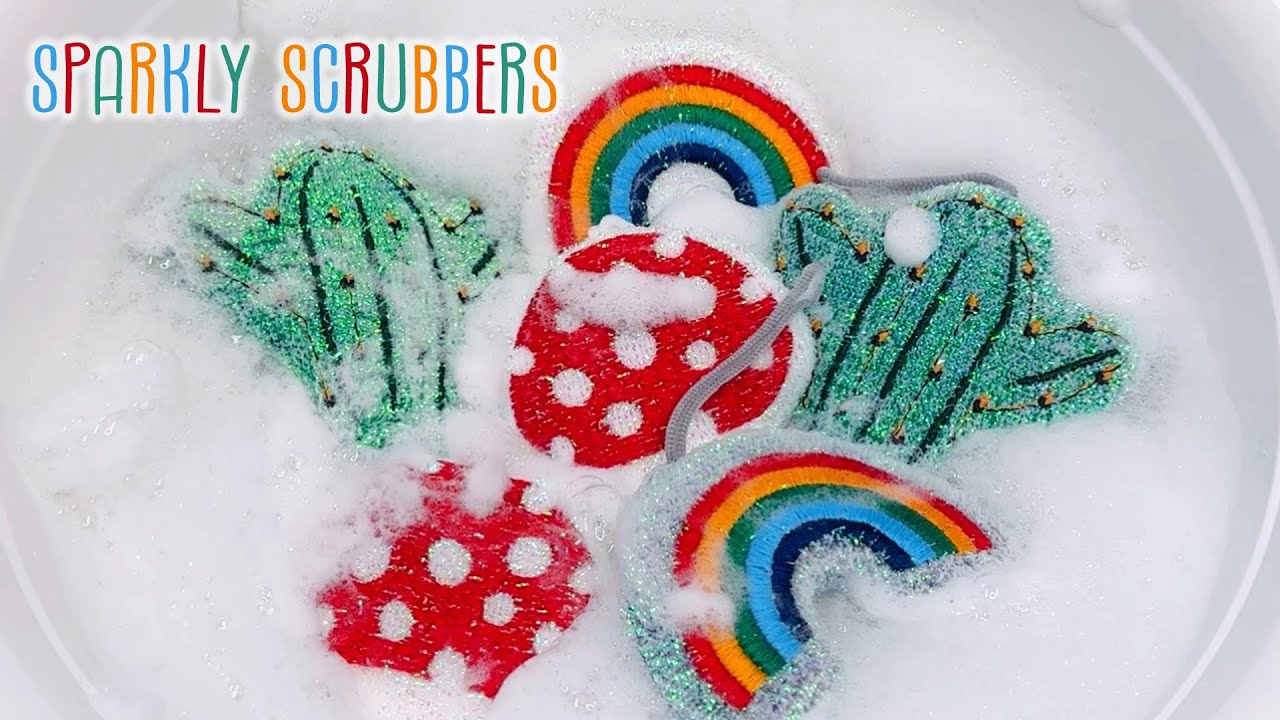 ASMR Sponge 980.Sparkly Scrubbers