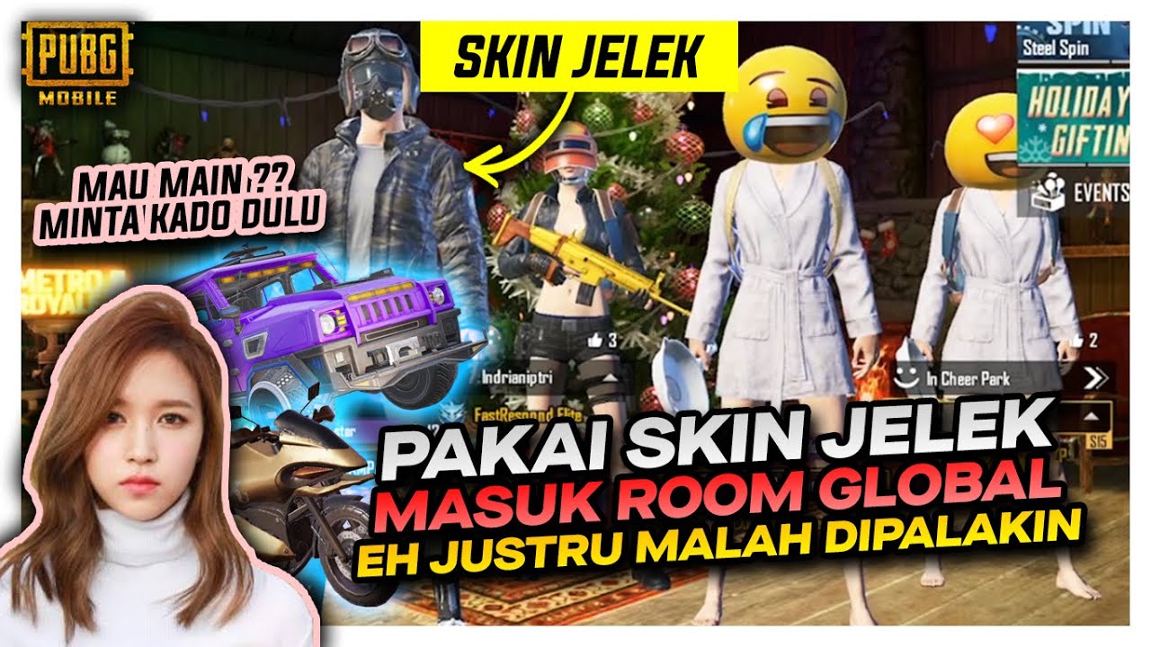 PRANK JADI GEMBEL MASUK ROOM GLOBAL KETEMU RANDOM SONGONG , EH LANGSUNG DIPALAKIN  !! - PUBG MOBILE