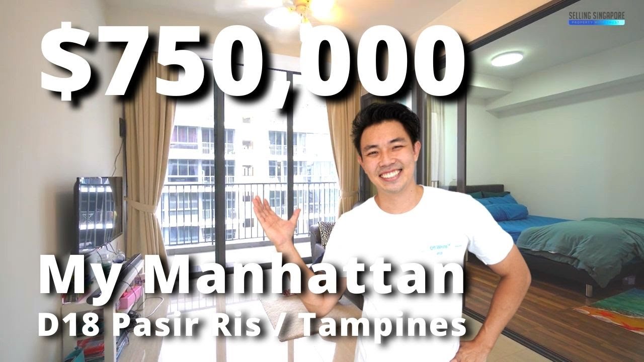 1 Bedroom Condo Beside Simei MRT | My Manhattan ($750K) D18 Selling Singapore Home Tour Ep.76