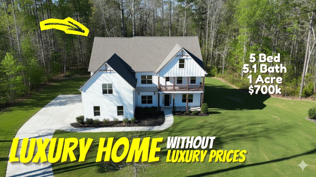 INSIDE: Sharpsburg GA Luxury Home For Sale | 5BR Newer Home Built 2021 on 1 Acre