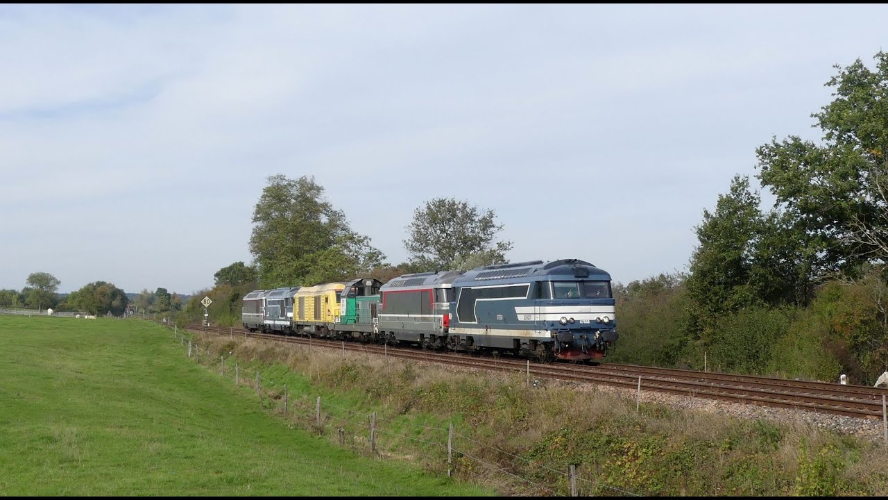 Divers trains entre Bourgogne et Bourbonnais Octobre 2020