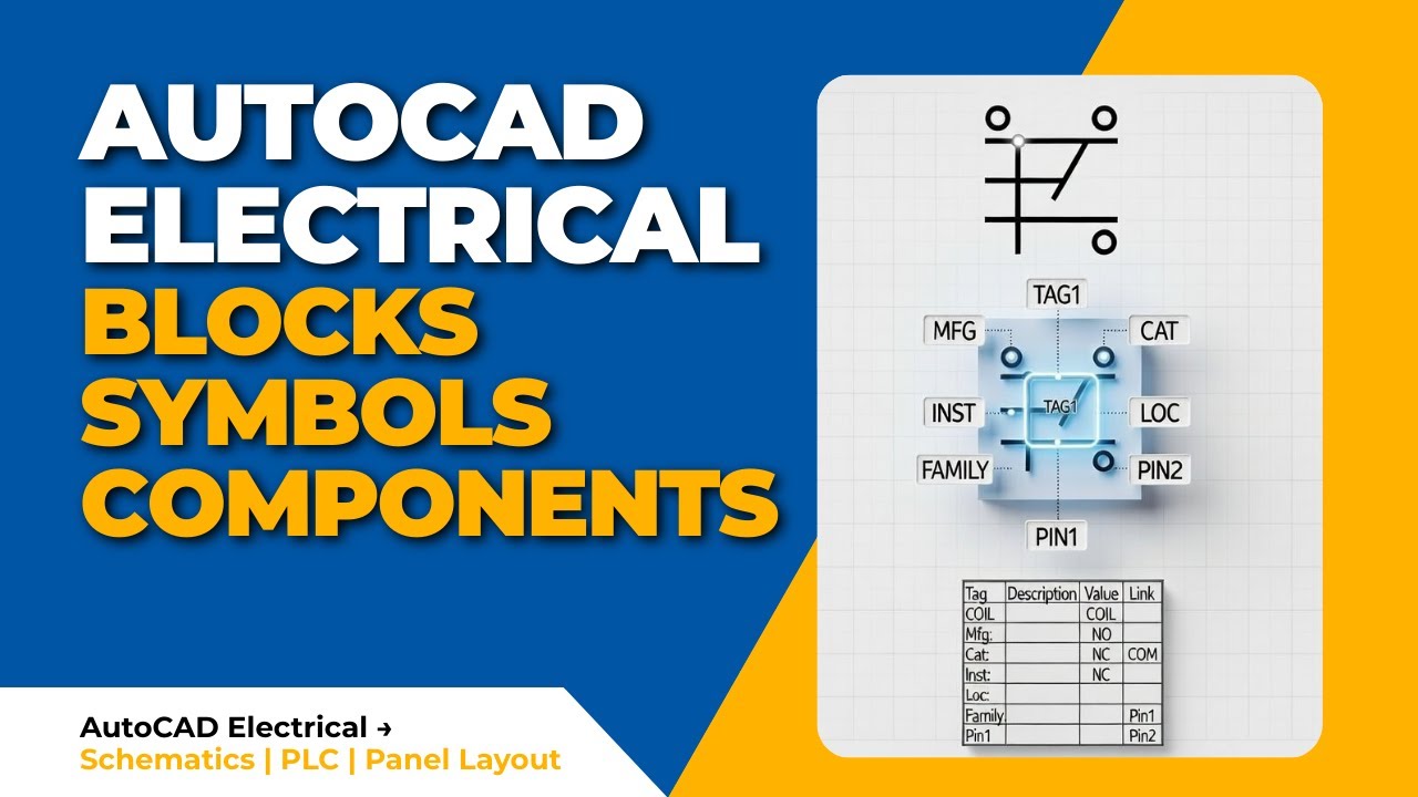AutoCAD Electrical Explained: Blocks vs Symbols vs Components (Beginner’s Guide)