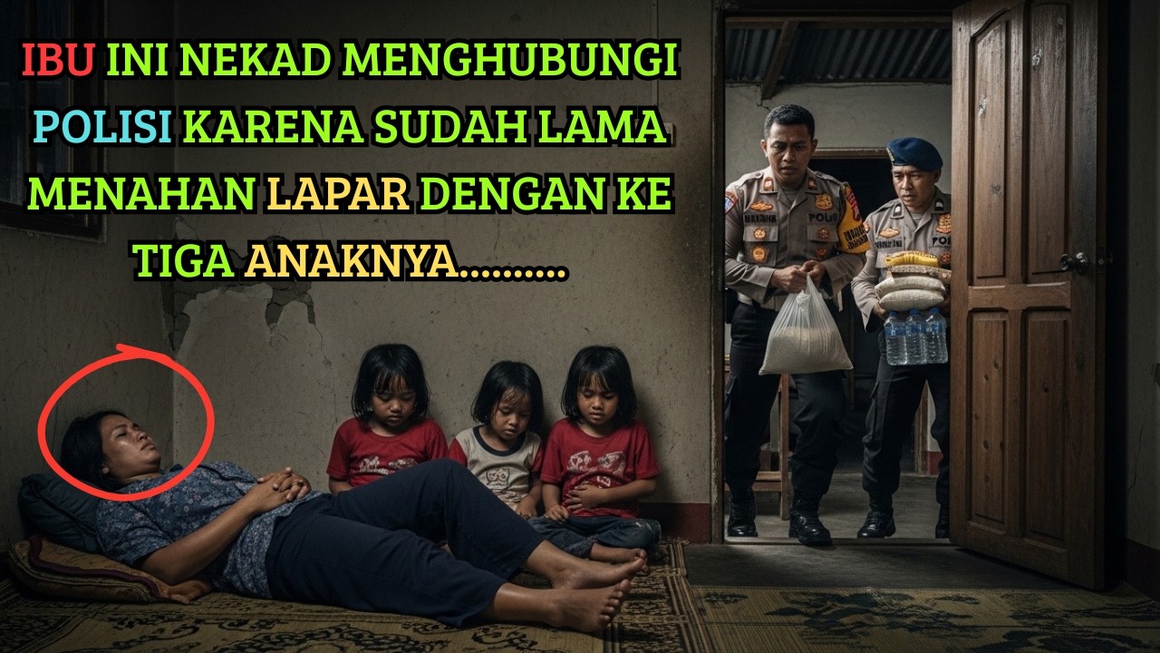IBU DAN TIGA ANAKNYA 👩‍👦‍👦NEKAD MENGUBUNGI POLISI👮‍♂️ KARENA SUDAH LAMA MENAHAN LAPAR 🍽🍴......
