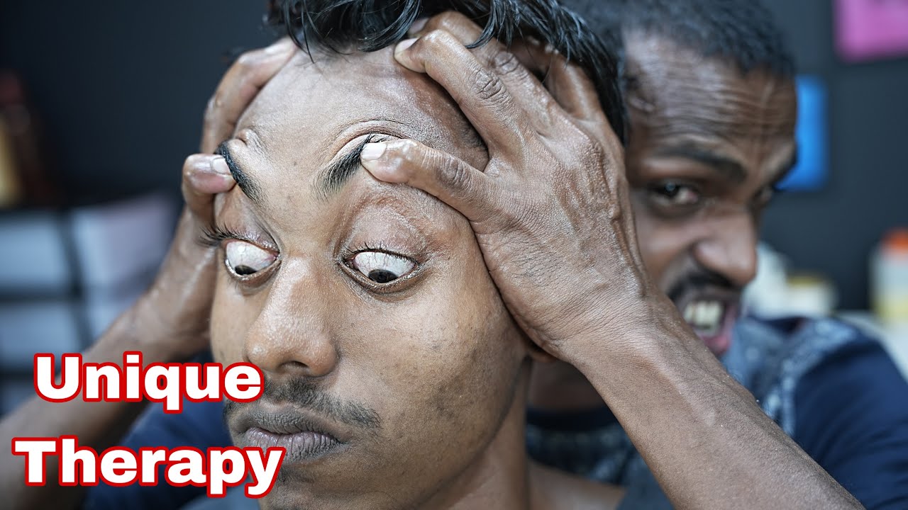 Unique Head Massage ASMR | Tapping Cracking Scratching Head Massage | Neck Cracking Indian Massage