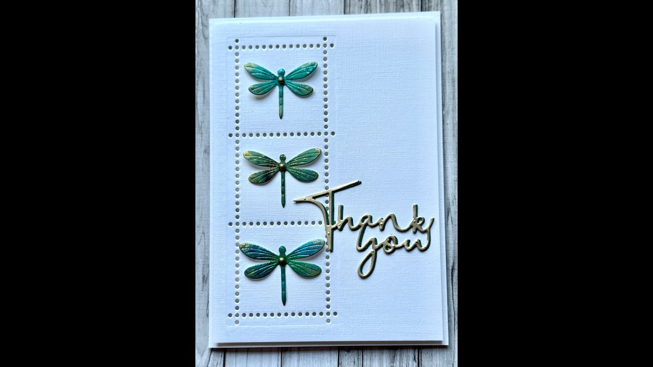 CAS dragonflies using up some handmade background