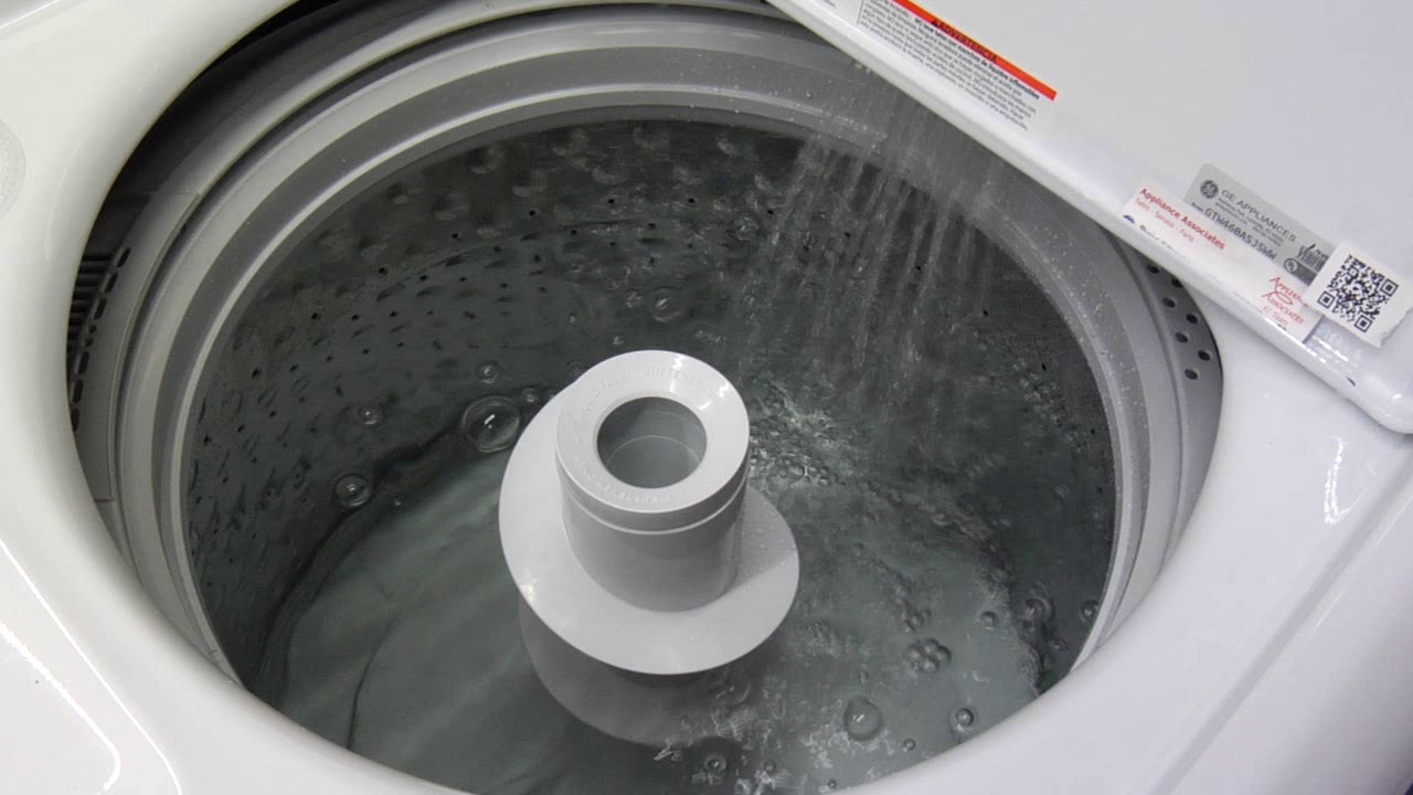 GTW460ASJWW deep rinse  GE Top Load Washer  shot with Panasonic AG-HVX200