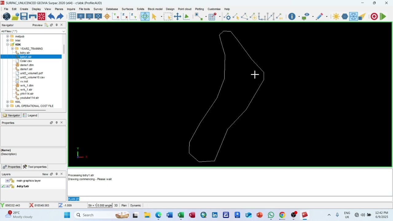 How to import CSV file into surpac