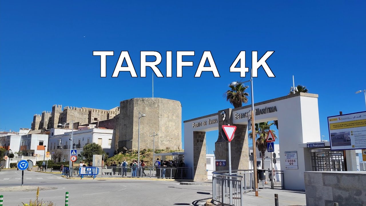 Tarifa (Campo de Gibraltar, Cadiz, Andalucia, España) Conduciendo 4K Viaje en Coche