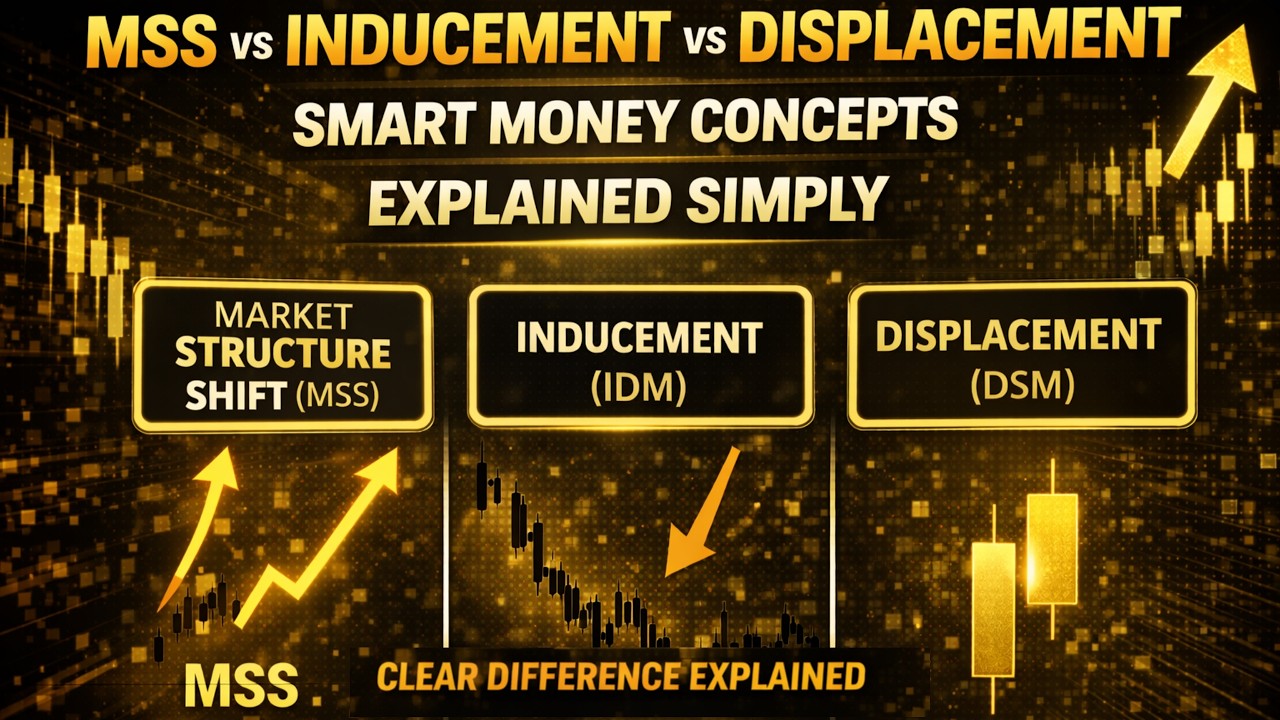 MSS vs Inducement vs Displacement Explained Simply | Stop Confusion in SMC