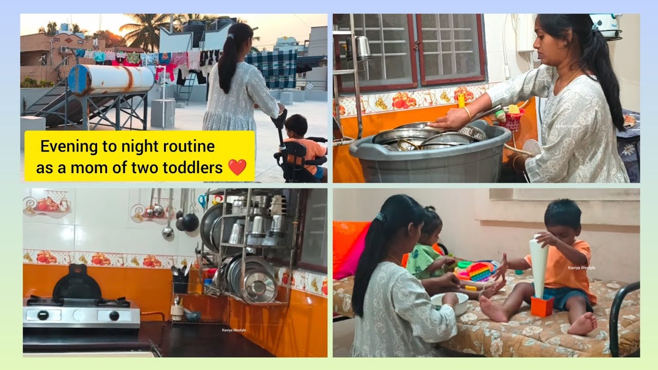 Vlog #3 🌿 Evening to night routine as a mom of two toddlers🌿 #vlog #viral #trending #tamil #diml #yt