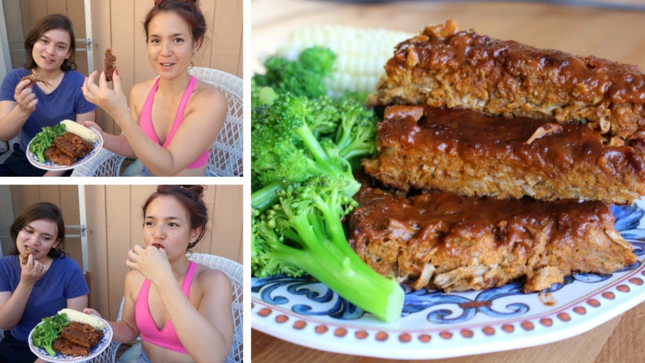Vegan BBQ Ribs w/ my Non-Vegan Sister