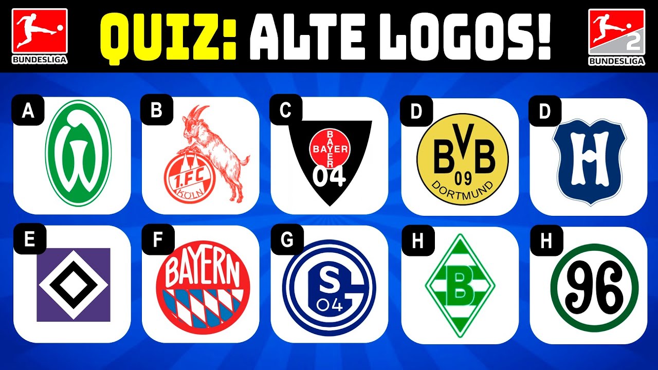 Errate das alte Logo der Vereine aus der Bundesliga und 2. Bundesliga &ndash; Fu&szlig;ball-Quiz!