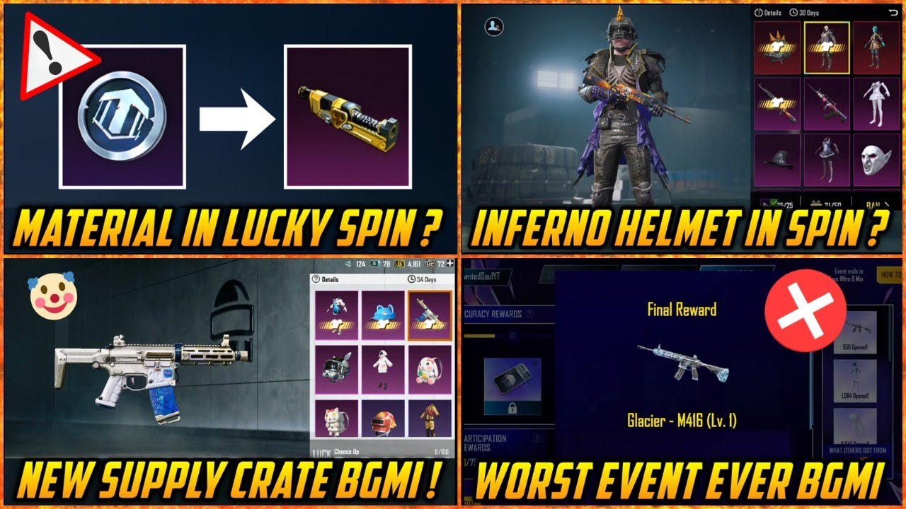 🔴 Material In Lucky Coins When ? | Inferno Helmet in Lucky Spin ? | Bgmi IPL Event Server Problem 