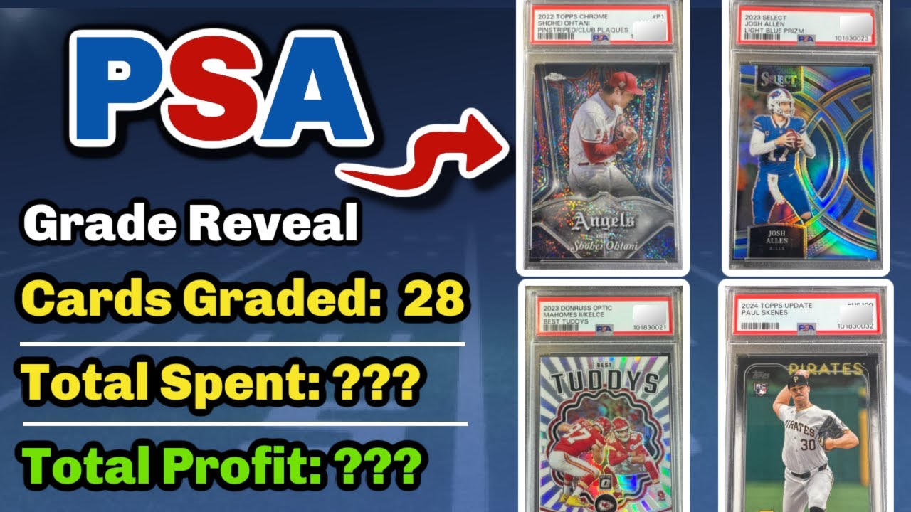PSA Submission Reveal - My BEST Submission Ever! 28 Card NFL and MLB Value Bulk