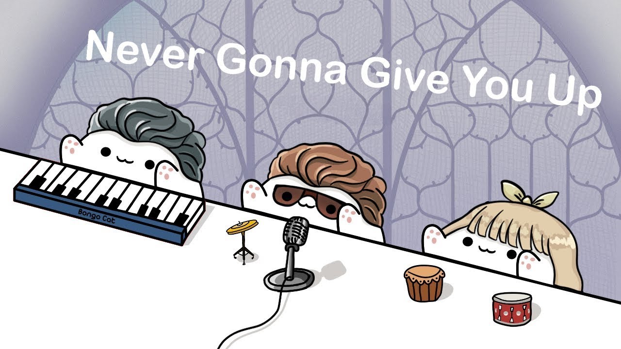Bongo Cat - Never Gonna Give You Up (Cover Version) 🎧