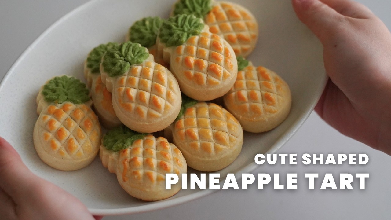 Making Pineapple-Shaped Pineapple Tarts | Step-by-Step Pineapple Cookie Making ｜凤梨造型凤梨酥