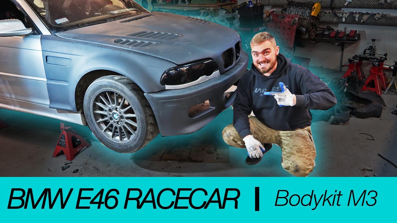Poszerzamy BMW E46, Body kit M3, Maska GTR - pierwsza przymiarka | Amatorski Racecar